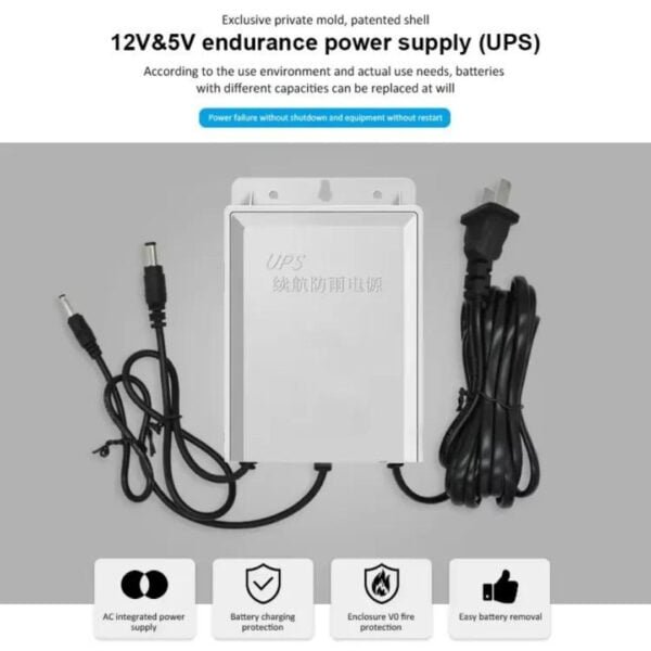 Mini 12V DC UPS Battery Backup with 3600mAh Lithium-Ion Battery, Ideal for Wifi Routers and CCTV Cameras - Image 4