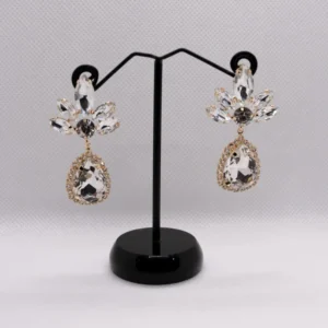 Vintage Rhinestone Chandelier Statement Earrings - Elegant Crystal Dangle Drops for Women - Perfect for Parties, Proms, and Pageants