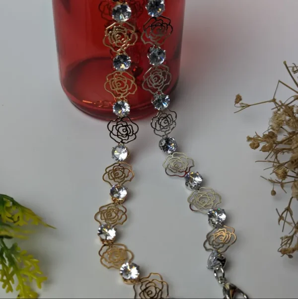 Antique Silver Flower Anklet Bracelet - Elegant Foot Jewelry for Women - Tassel Chain Design - Perfect Beach Accessory for Barefoot Sandal Look - Image 6