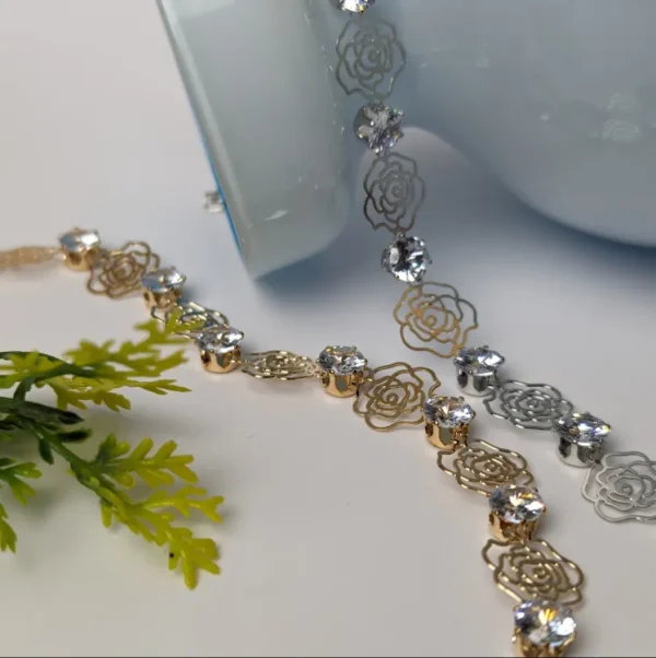Antique Silver Flower Anklet Bracelet - Elegant Foot Jewelry for Women - Tassel Chain Design - Perfect Beach Accessory for Barefoot Sandal Look - Image 7
