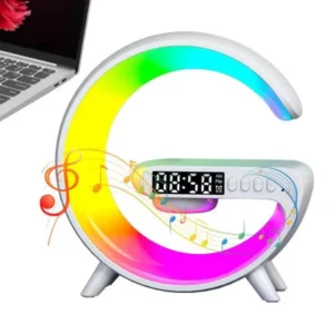 Doomhot 4-in-1 Bluetooth Speaker, 10W Wireless Charger, LED Lamp, Alarm Clock & Desk Speaker