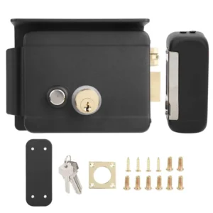 Access Control Lock, Integrated Back Locking Safety Door Lock Electronic Door Lock, Left‑Handed for Hotel Buildings Schools Residential Buildings Offices