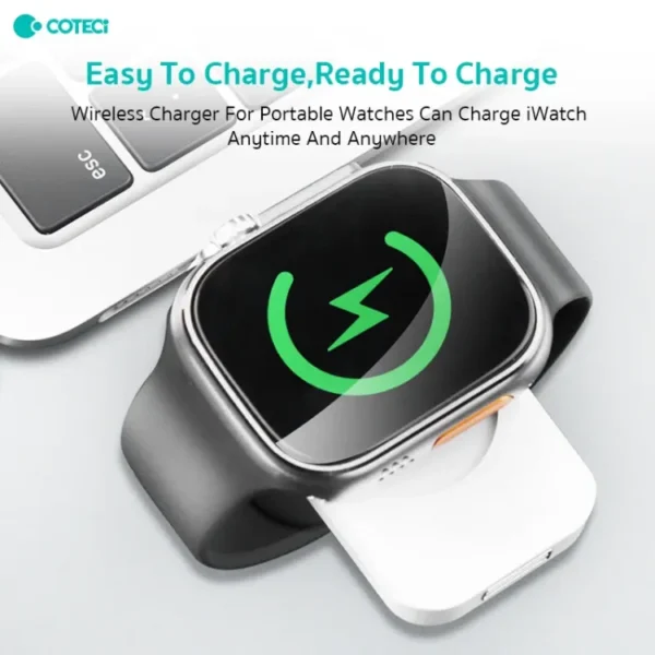 Wireless watch charger Dual Interface watch charger Portable Wireless Magnetic Watch Charger Dual USB Ports Type-C Smartwatch Charging for Samsung and apple watch - Image 5