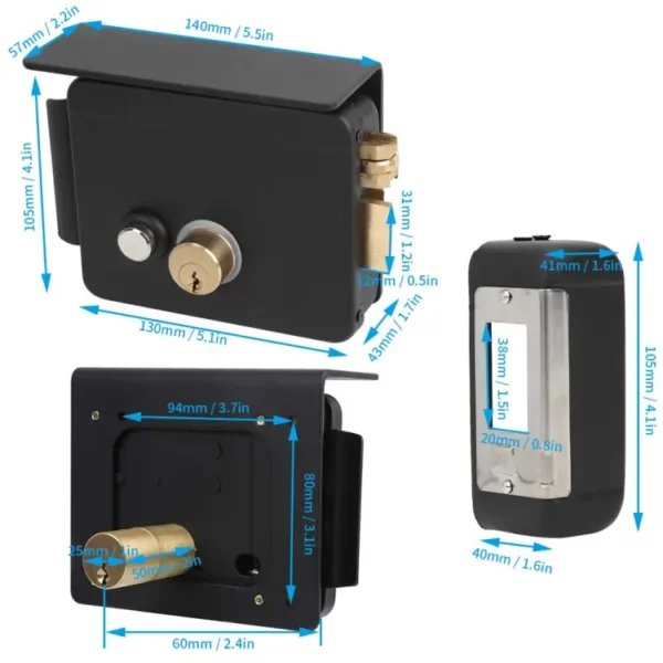 Access Control Lock, Integrated Back Locking Safety Door Lock Electronic Door Lock, Left‑Handed for Hotel Buildings Schools Residential Buildings Offices - Image 2