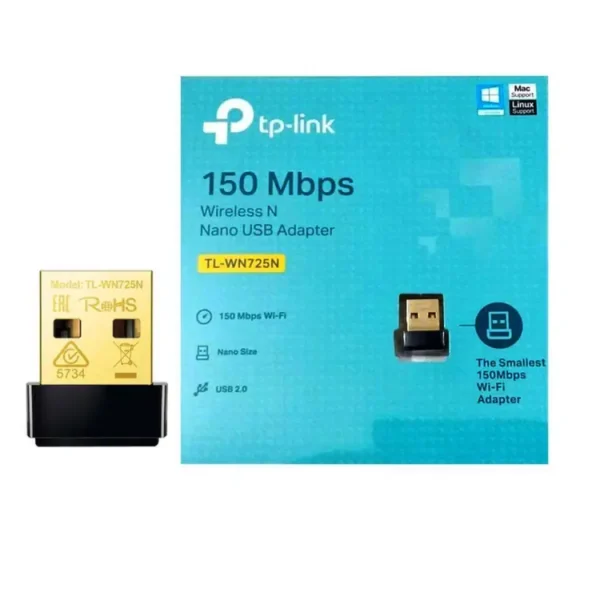 Tp-Link Tl-Wn725N Wireless N Nano USB Adapter, 150Mbps, Miniature Design, Plug - Image 3