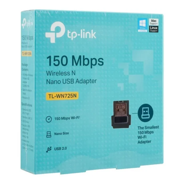Tp-Link Tl-Wn725N Wireless N Nano USB Adapter, 150Mbps, Miniature Design, Plug - Image 2