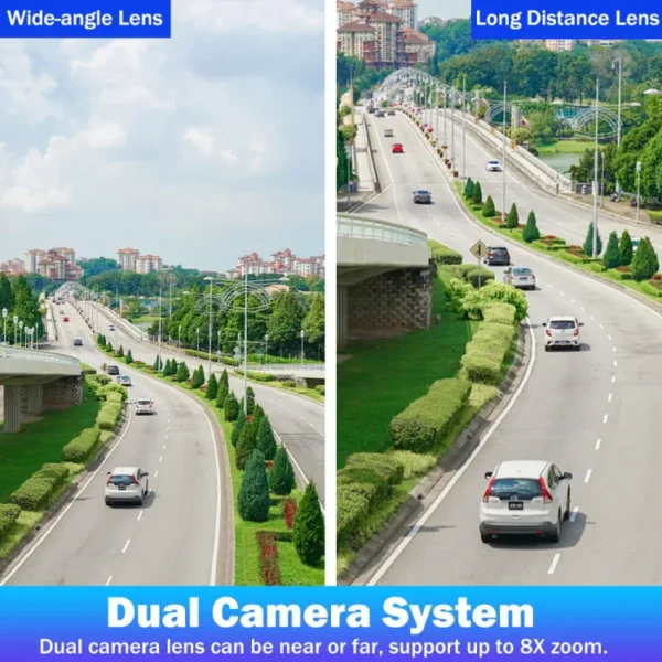 4MP Dual-Lens IP Camera WiFi Security CCTV Camera Color Night Vision 10X Zoom Auto Tracking IP66 Outdoor Surveillance Camera - Image 2