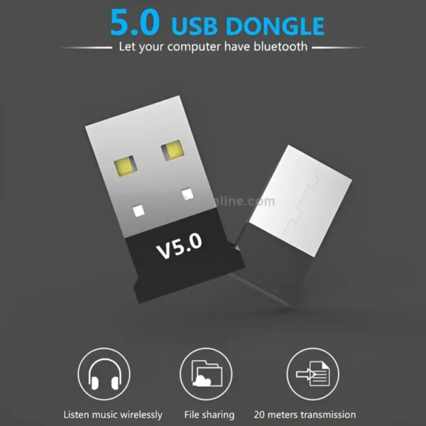 Bluetooth 5.0 USB Dongle for PC: Ideal for Keyboards, Game Consoles, Printers, Speakers, and More - Image 6