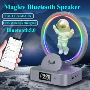 Wireless Y-558 Magnetic Levitation Astronaut TWS Bluetooth Speaker With RGB Light/ Wireless Charger