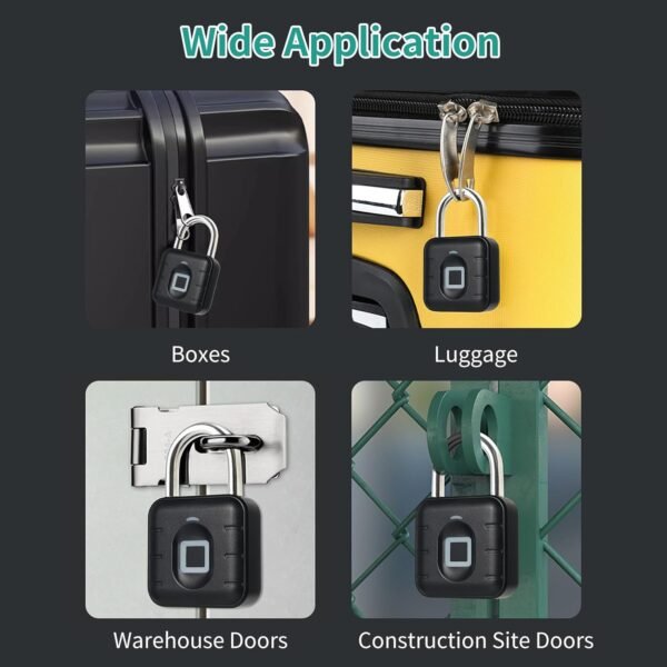 Fingerprint Smart door Padlock with Tuya App Control Keyless, Durable, and Secure, Doorlock... - Image 4