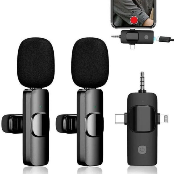 K15 Professional 3in1 Cordless USB Light-Weight Portable Wireless Recording Microphone - Image 6