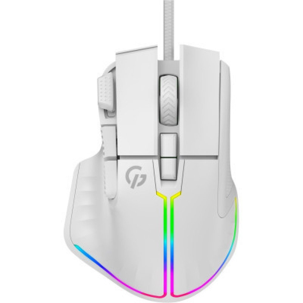Ergonomic Wired Gaming Mouse for PC used on XL Mouse pad, 8 Programmable Buttons, High DPI, RGB Lights