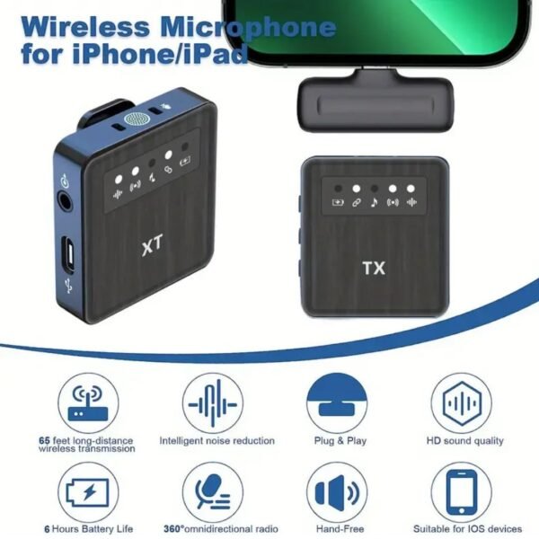 X1 Lavalier Wireless Microphone for Audio, Video, Voice Recording Mic for iPhone Android Mobile Laptop and PC. - Image 4