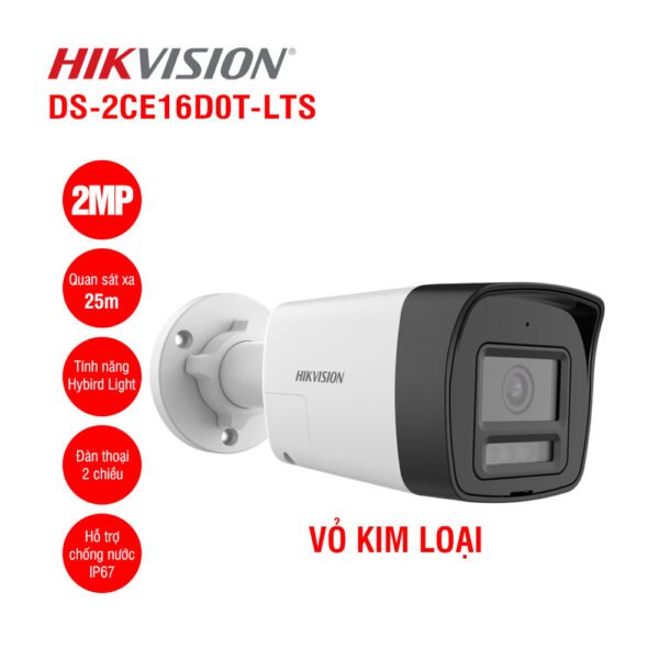 Hikvision CCTV Camera 2MP Two Way Audio, Siren Fixed Mini Bullet - Image 3
