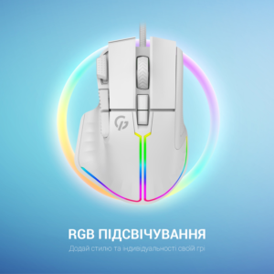 Ergonomic Wired Gaming Mouse for PC, 8 Programmable Buttons, High DPI, RGB Lights