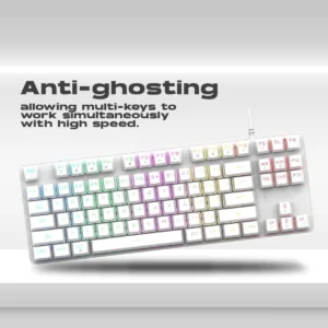 RGB Gaming Mechanical Keyboard with brown Mechanical Keys and Customizable Backlighting