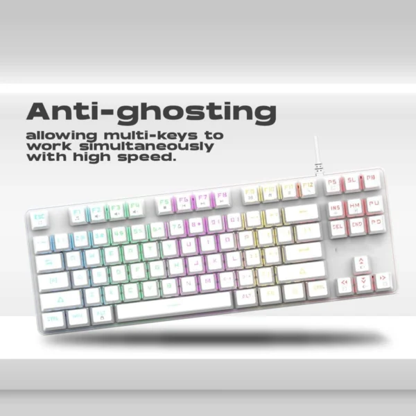 RGB Gaming Mechanical Keyboard with brown Mechanical Keys and Customizable Backlighting