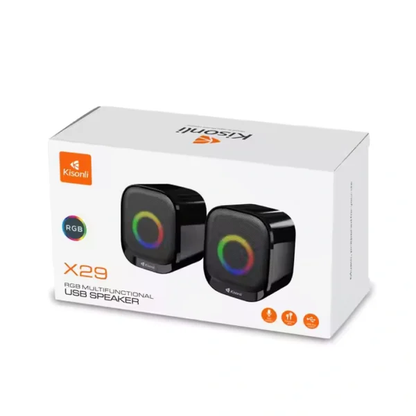 Kisonli X27/X28/X29 Speaker: Bluetooth Speaker with 4-in-1, 5-in-1 Features, USB, Earphone Jack & RGB LED Lights - Image 6