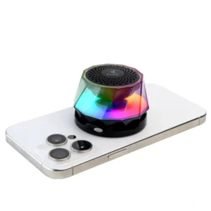 Kisonli Rechargeable Bluetooth speaker for Phone/Mobile with RGB light and magnit on the backside