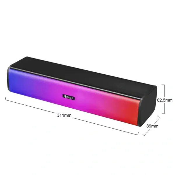 Kisonli RGB Gaming Wired USB Sound Bar System - Image 3