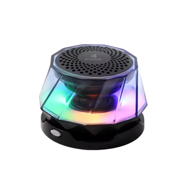 Kisonli Rechargeable Bluetooth speaker for Phone/Mobile with RGB light and magnit on the backside - Image 2