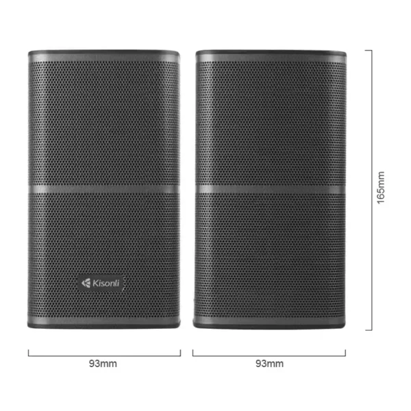 Kisonli High-Quality Desktop Bluetooth AUX-USB Speakers for Desktop PC with Modern Design, Dual Speakers, and Clear Stereo Sound - Image 4