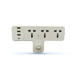 Premium Heavy-Duty Power Socket Extension with Multiple Outlets & 3USB Charging Ports and 1 type-C  – Safe, Reliable, and Perfect for Home & Office Use"