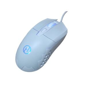 Gaming mouse with RGB Light and 6 mechanical buttons with transparent back-wired PC gamer mouse.