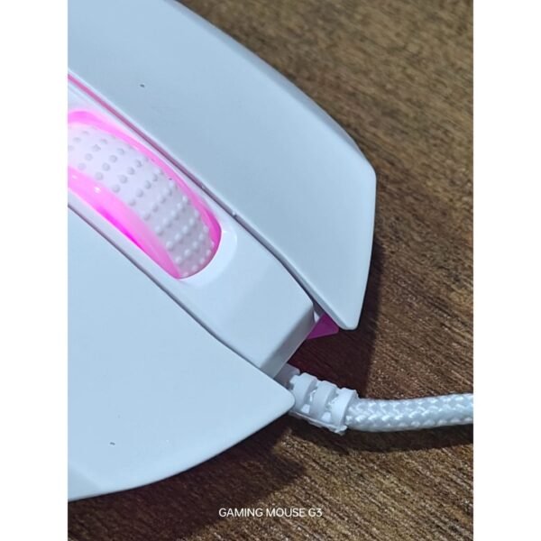 Gaming mouse with RGB Light and 6 mechanical buttons with transparent back-wired PC gamer mouse. - Image 7