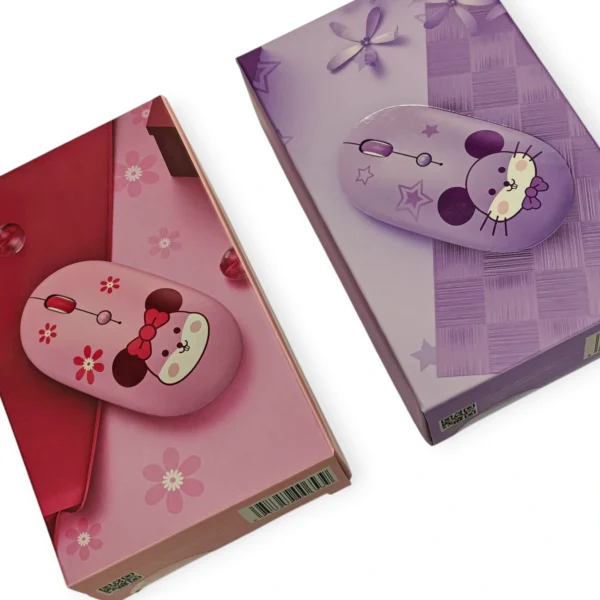 Wireless Mouse with Dual Bluetooth & 2.4GHz Dongle - Available in Pink & Purple. - Image 3