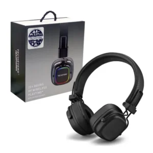 Wireless RGB Bluetooth Headphone with Type-C Rechargeable, AUX Port, Memory Card Slot, and Included Cord