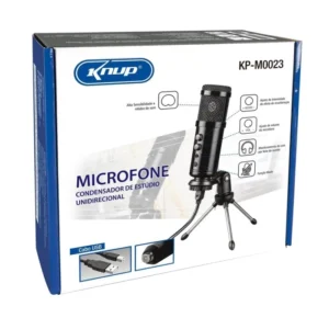 KNUP KP-M0023 USB Condenser Studio Microphone – Professional Studio-Quality Audio, Plug & Play USB Mic for PC, Mac, Laptop, Desktop – Ideal for Podcasting, Streaming, Gaming & Content Creation