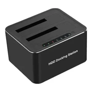 Dual-Bay USB 3.0 SATA HDD/SSD Docking Station for 2.5/3.5-Inch Drives – Offline Clone & Duplicator Functionality