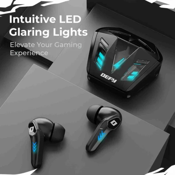 Defy gravity turbo wireless type-c rechargeable gaming (low latency) bluetooth5.3 touch control & noise cancelling ear buds - Image 4