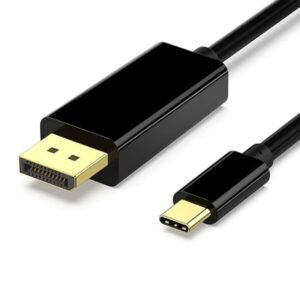 USB-C to DisplayPort 1.5m Cable (4K@144Hz), Thunderbolt 3/4 Compatible Type-C to DisplayPort Cable for iPhone 15 Pro/Max, MacBook Pro/Air 2023, iPad Pro, iMac, S23, XPS 17