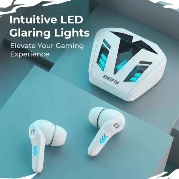 Defy gravity turbo wireless type-c rechargeable gaming (low latency) bluetooth5.3 touch control & noise cancelling ear buds - Image 3
