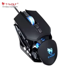 T-WOLF G530 RGB Programmable Gaming Mouse – Wired Optical USB Mouse with7 Custom Buttons Macros for PC Gamers