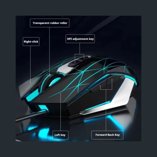 Aula S50 RGB Wired USB Gaming Mouse: Micro-Programmable Ergonomic Design, 4 Adjustable DPI Levels for Home, Office & Universal Compatibility. - Image 4