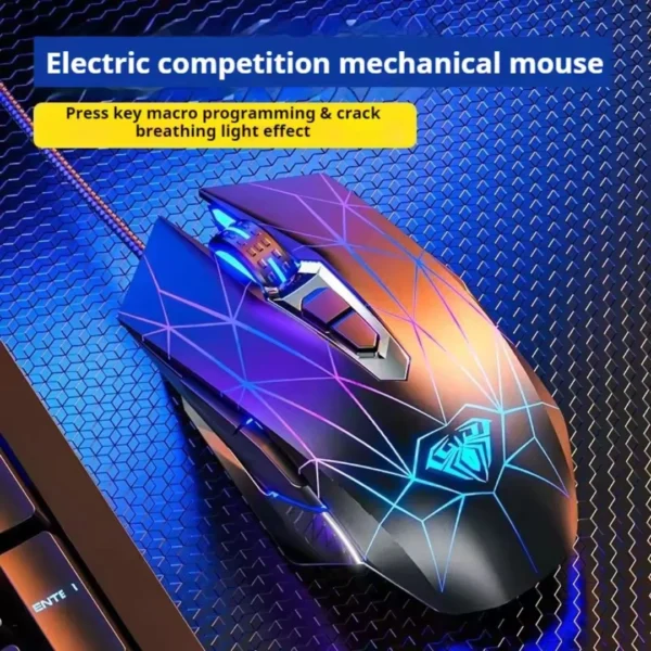 Aula S50 RGB Wired USB Gaming Mouse: Micro-Programmable Ergonomic Design, 4 Adjustable DPI Levels for Home, Office & Universal Compatibility. - Image 2