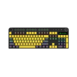 Magic-Refiner MK13 Wired Mechanical Gaming Keyboard - 104 Keys with Mixed RGB Lighting and RED Mechanical Switches