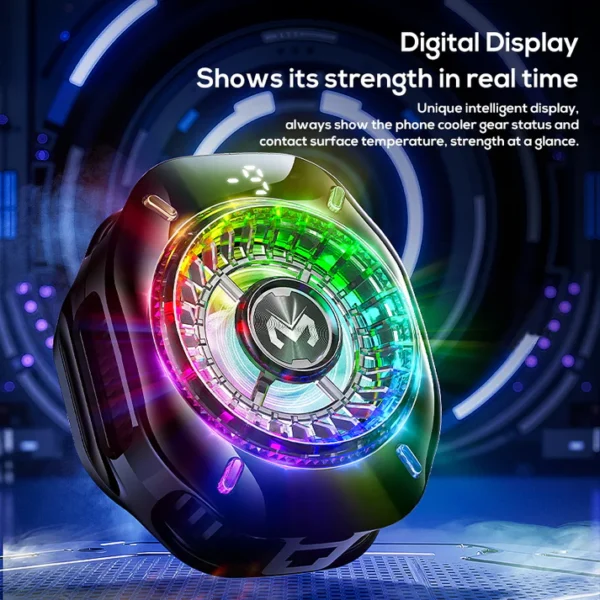 Memo CX10 RGB Pro Cooling Fan, Magnetic Clip RGB Lights Fast Cooling Radiator for PUBG Mobile gaming  (iPhone/Android) - Image 10
