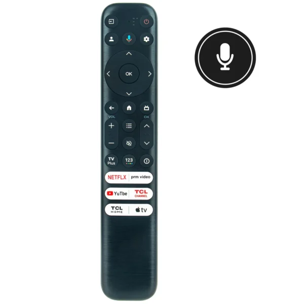 TCL TV Remote Control with voice | Universal Replacement for TCL TVs Devices – High Compatibility, Easy Setup App Shortcut Keys - Image 2