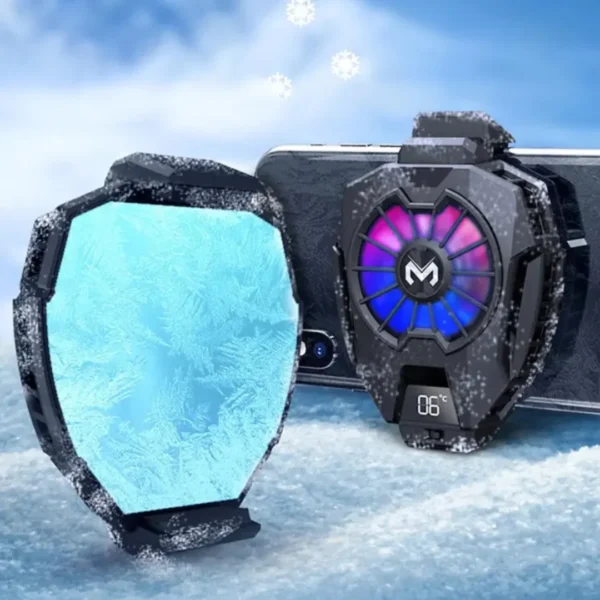 MEMO DL05 RGB Mobile Phone Cooler Fan with LED Temperature Display – High-Speed Cooling Radiator for Gaming - Image 4