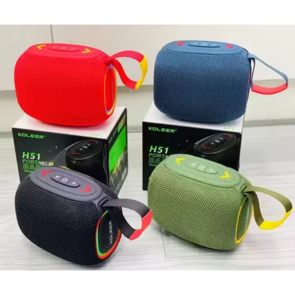 KOLEER Portable Bluetooth Speaker – 10W HD Sound, TWS, TF Card & USB Support, RGB Lights & Durable Design - Image 4