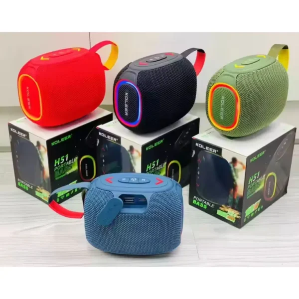 KOLEER Portable Bluetooth Speaker – 10W HD Sound, TWS, TF Card & USB Support, RGB Lights & Durable Design - Image 3
