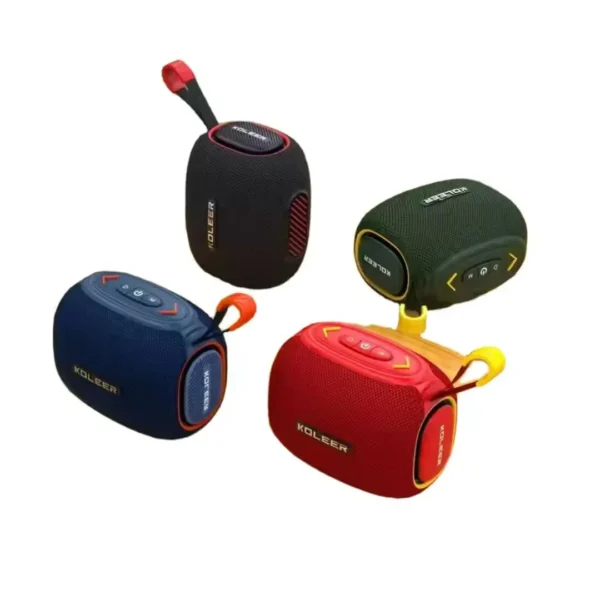 KOLEER Portable Bluetooth Speaker – 10W HD Sound, TWS, TF Card & USB Support, RGB Lights & Durable Design