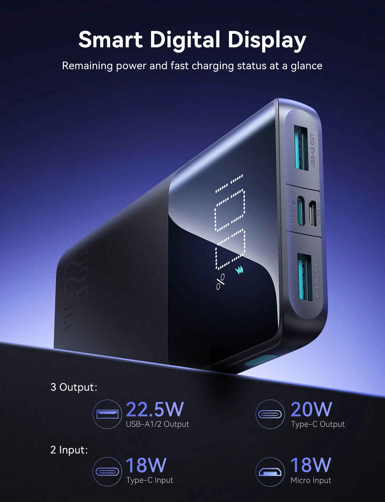 joyroom power bank 10000mah wireless
