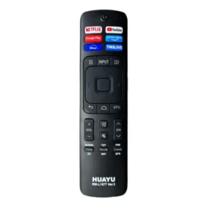 Huayu RM-L1677 Universal Remote Control for Hisense Smart TV – Compatible with LCD/LED Netflix & Google Play & YouTube Video Shortcut Buttons