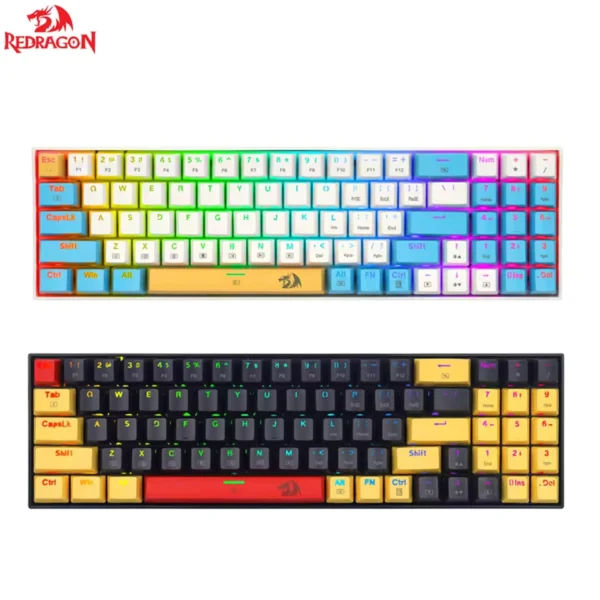 Redragon K688 Pro Wireless Mechanical Gaming Keyboard – 78 Keys Compact RGB Backlit Keyboard with Yellow Switches, Tri-Mode (Bluetooth, 2.4G, USB Wired) for PC & Laptop - Image 3